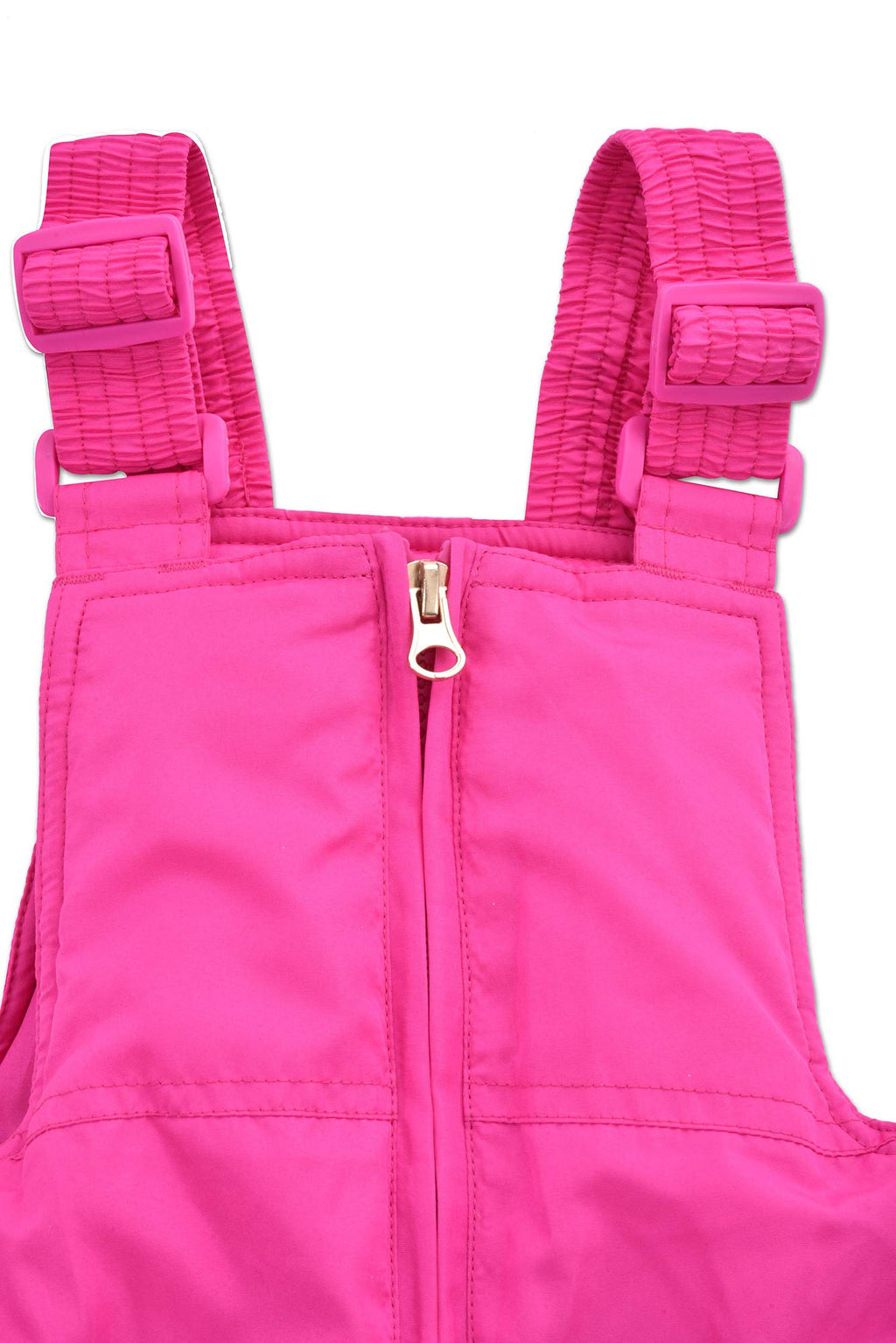 Arctic Quest Little Girls Bib Snow Pants and Ski Jacket Water-Resistant Snowsuit For Kids Winter Jacket For Girls Hooded, Navy/Pink, 3T