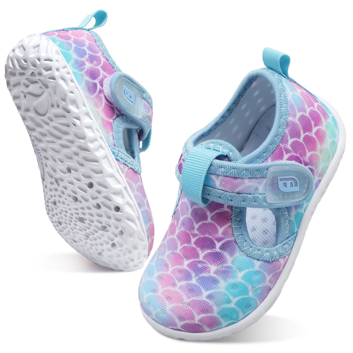 JOINFREE Kids Water Shoes Boys Girls Lightweight Athletic Outdoor Barefoot Sneakers Green Dinosaur 18-24 Months Infant