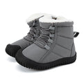 BMCiTYBM Baby Snow Boots Boys Girls Winter Infant Shoes Non Slip 6 9 12 18 24 Months Faux Fur Grey Size 12-18 Months Toddler
