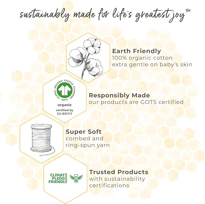 Burt’s Bees Baby Boys' One-Piece Sleep and Play 100% Organic Cotton PJs