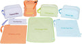Easy Baby - Diaper, Bottle, and Supplies - Organizer Pouches and Changing Pad - Change, Feed, Dress, and Clean Me (8 Pack Laguna) | Organizing Packing Tote Cubes for Baby Items