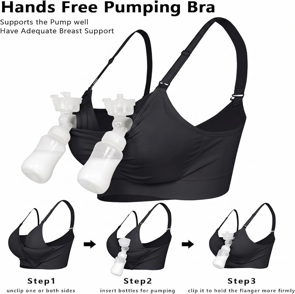iloveSIA Hands Free Pumping and Nursing Bra 3 Pack Size M