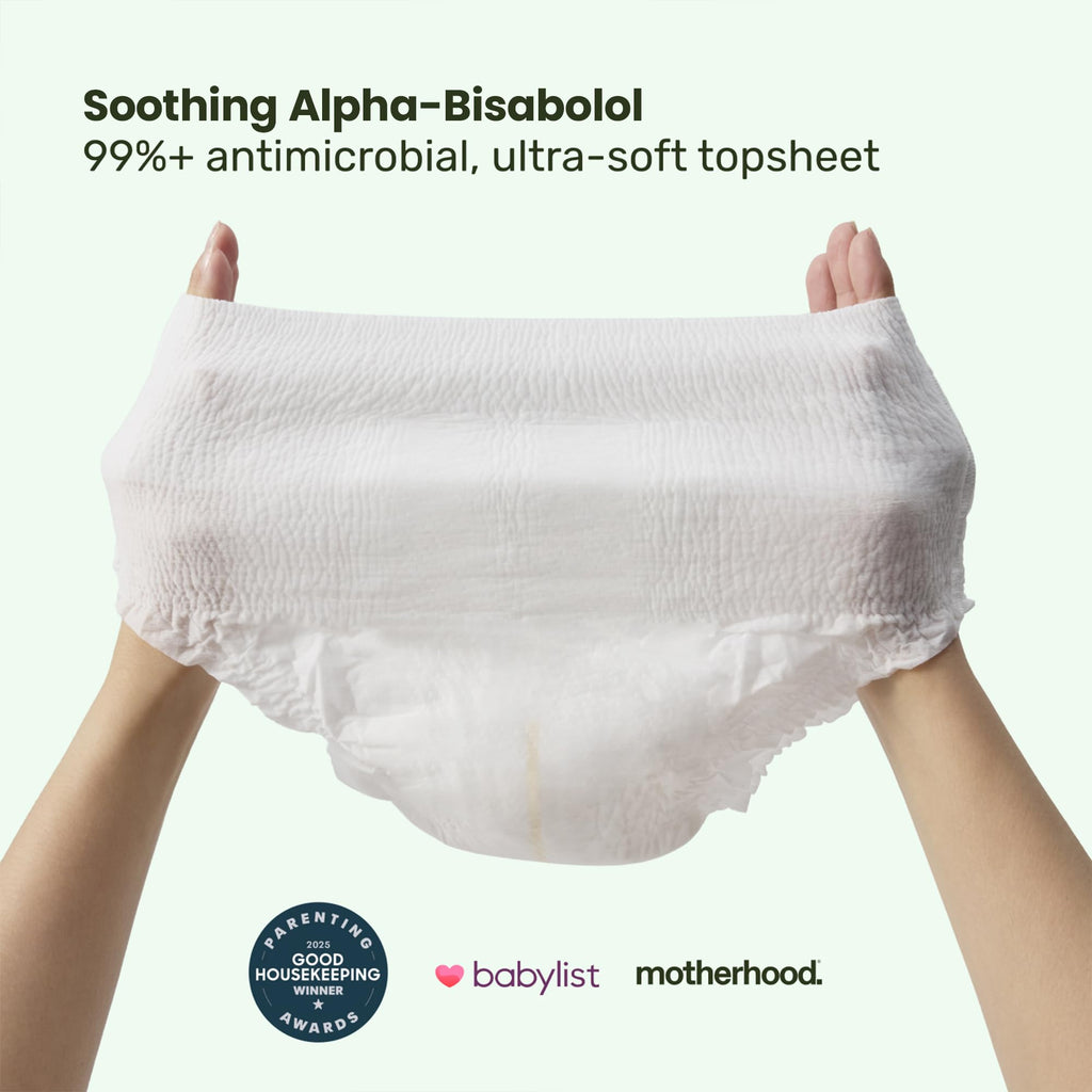 Parasol Chlorine Free Natural Disposable Diapers, Size 5 (3T-4T), 96 Count