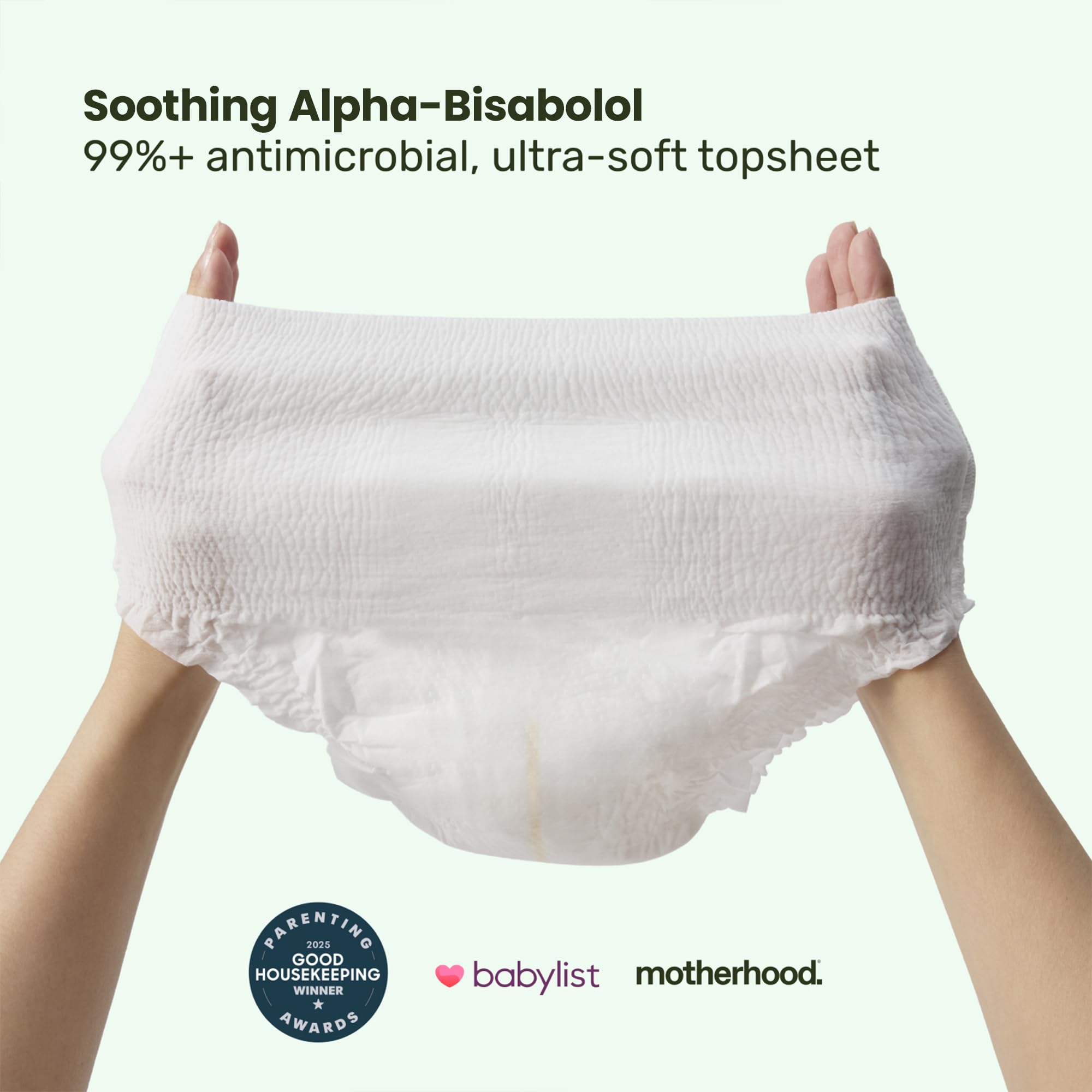 Parasol Chlorine Free Natural Disposable Diapers, Size 5 (3T-4T), 96 Count