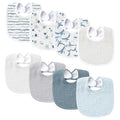Konssy Muslin Baby Bibs 8 Pack Baby Bandana Drool Bibs Cotton for Unisex Boys and Girls, Soft Absorbent Set for Teething and Drooling