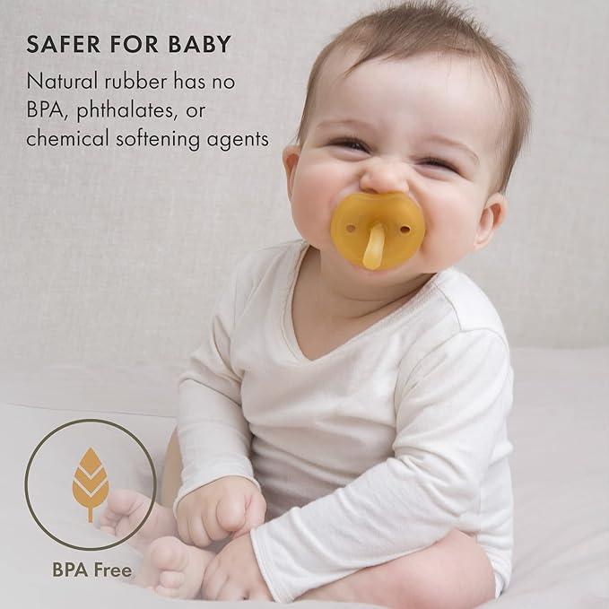 Natursutten Pacifiers 12-18 Months - 1-Pack Butterfly Shield Orthodontic Nipple Natural Rubber Safe & Soft BPA-Free Pacifiers for Breastfeeding Babies - Newborn Pacifiers Made in Italy