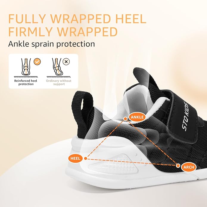 Baby Shoes Wide Toe Box Infant Boy Girl First Walker Shoe Toddler Crib Barefoot Sneakers Non-Slip Sole Soft Breathable Mesh Lightweight Walking Indoor Newborn Chubby Babies 6 9 12 18 24 Months