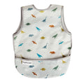 Tiny Twinkle Short Sleeve Apron Baby & Toddler Bib for Boys – Waterproof, Mess-Proof Bibs for Eating & Feeding, Machine Washable, Perfect Holiday Gift (Dinosaur, 2-4Y)