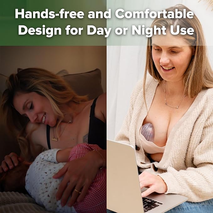 haakaa Wearable Silicone Breast Pump with Steriliser Bag, 2-in-1 Hands-Free Passive Breast Milk Catcher for Nursing Mom, Breastfeeding Essentials, 75ml Shell Pump & 750ml Steriliser Bag - Frosted