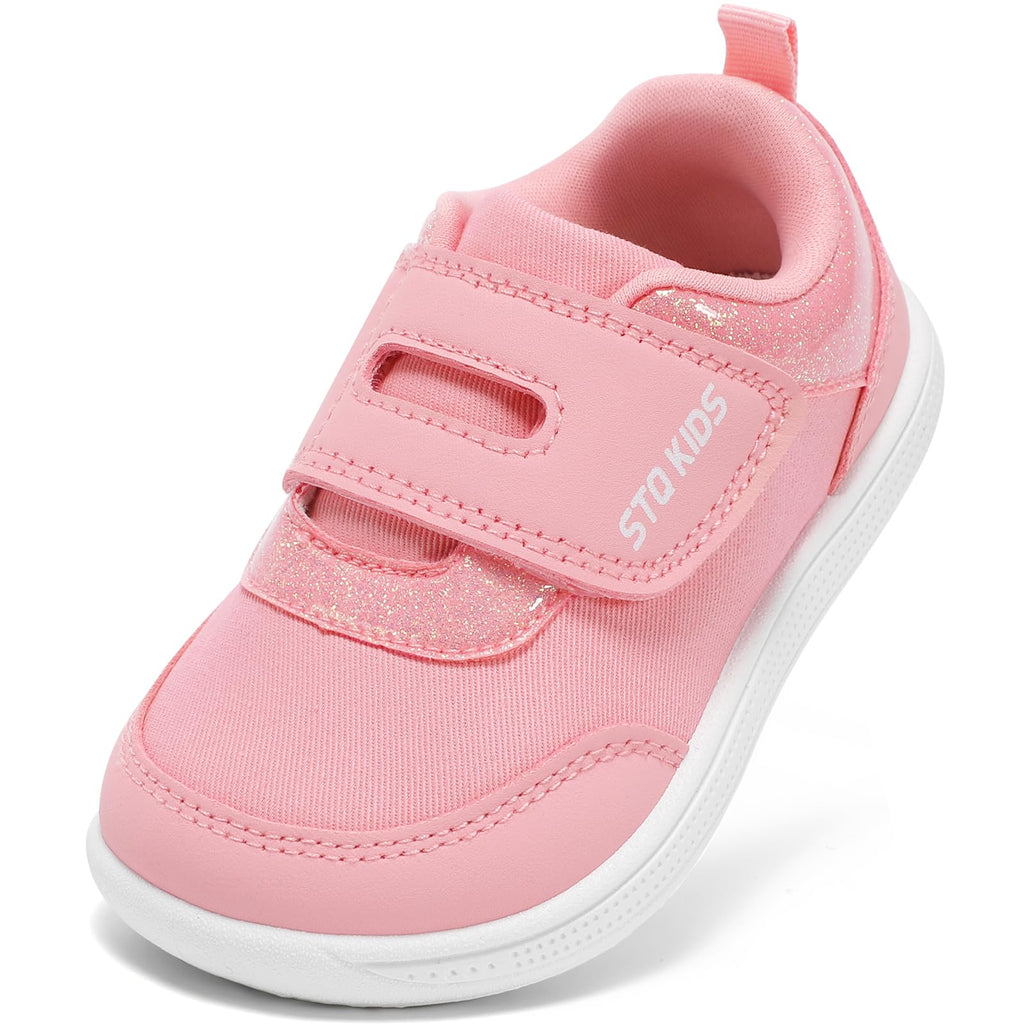 Toddler Shoes Girls Wide Toe Box Barefoot Baby Walking Sneaker Pink Size 10