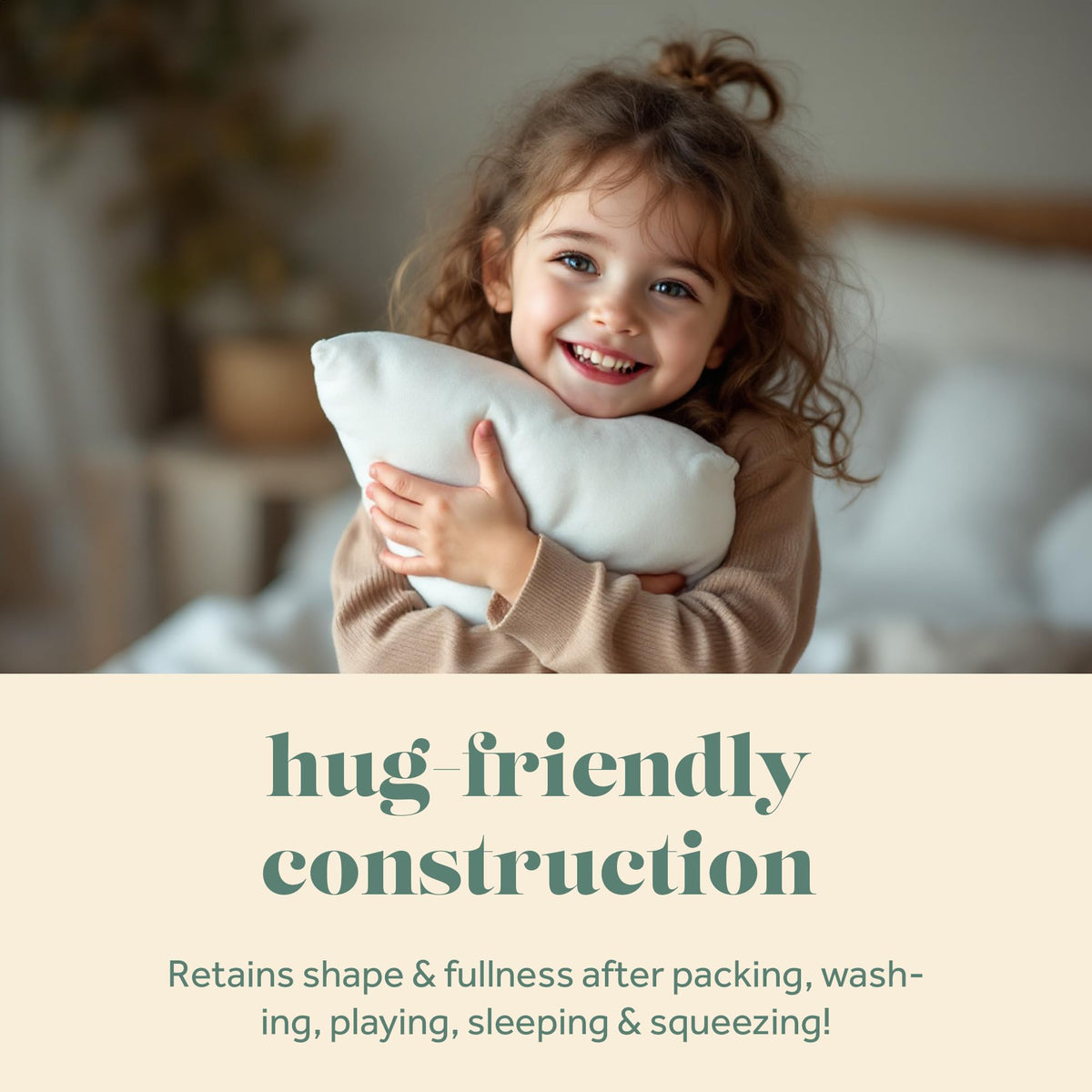 ComfyDown Toddler Pillow, 800 Fill Power Goose Down Fill, 300 Thread Count 100% Cotton Cover - Made in USA 18 Months to 6 Years (13x18)