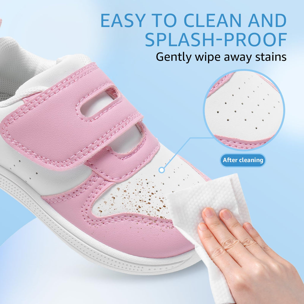 STQ KIDS Toddler Wide Toe Box Shoes First Walk Sneakers Pink Size 10