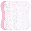 Benoxine 2-in-1 Burp Cloths and Baby Bibs - 6 Pack Large Super Absorbent Soft Cotton Burping Cloths for Spit Up, 3 Layers Thick Baby Burp Rags for Girls & Boys