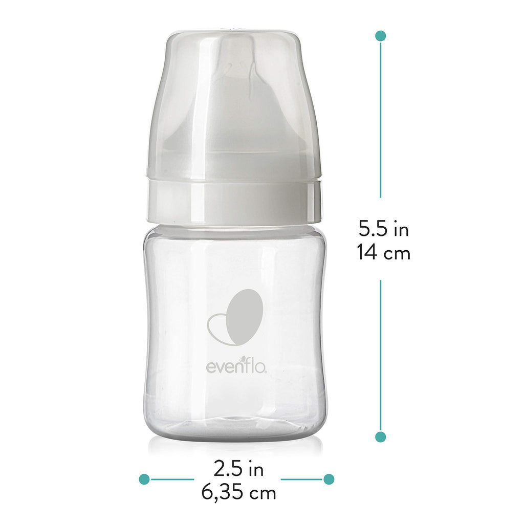 Evenflo Feeding Premium Proflo Venting Balance Plus Wide Neck Baby, Newborn and Infant Bottles - Developed by Pediatric Feeding Specialists - 5 Ounce (Pack of 6)
