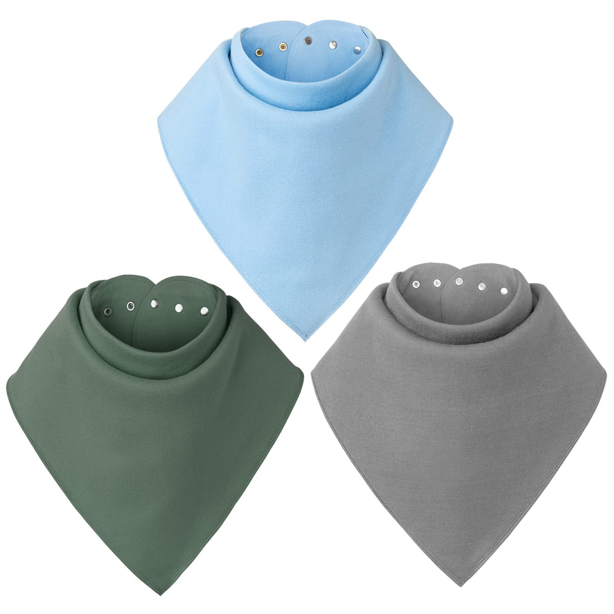 Baby Noah Adult Drool Bib for Special Needs, 3 Pack Large Elderly Bandana, Teen Bib for Women Men, Soft Absorbent Set for Kids