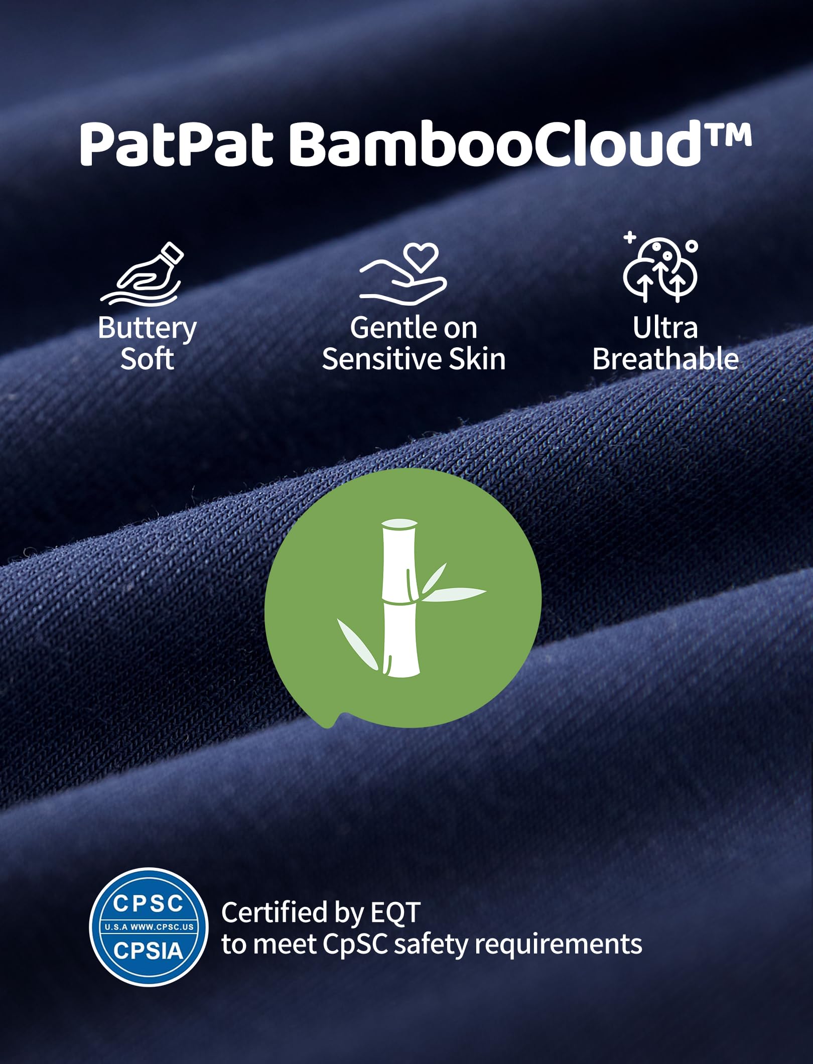 PATPAT Baby Footies Boys Girls - Bamboo Viscose - 2 Way Zipper & Non-Slip Soles Romper Mitten - Footed & Footless Infant Clothes Unisex Jumpsuit 2 Pack Midnight Blue/Grey/White 12-18 Months Black