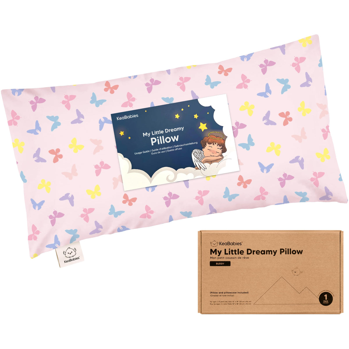 Mini Toddler Pillow with Pillowcase, 9x13 My Dreamy Pillow, Jungle Green