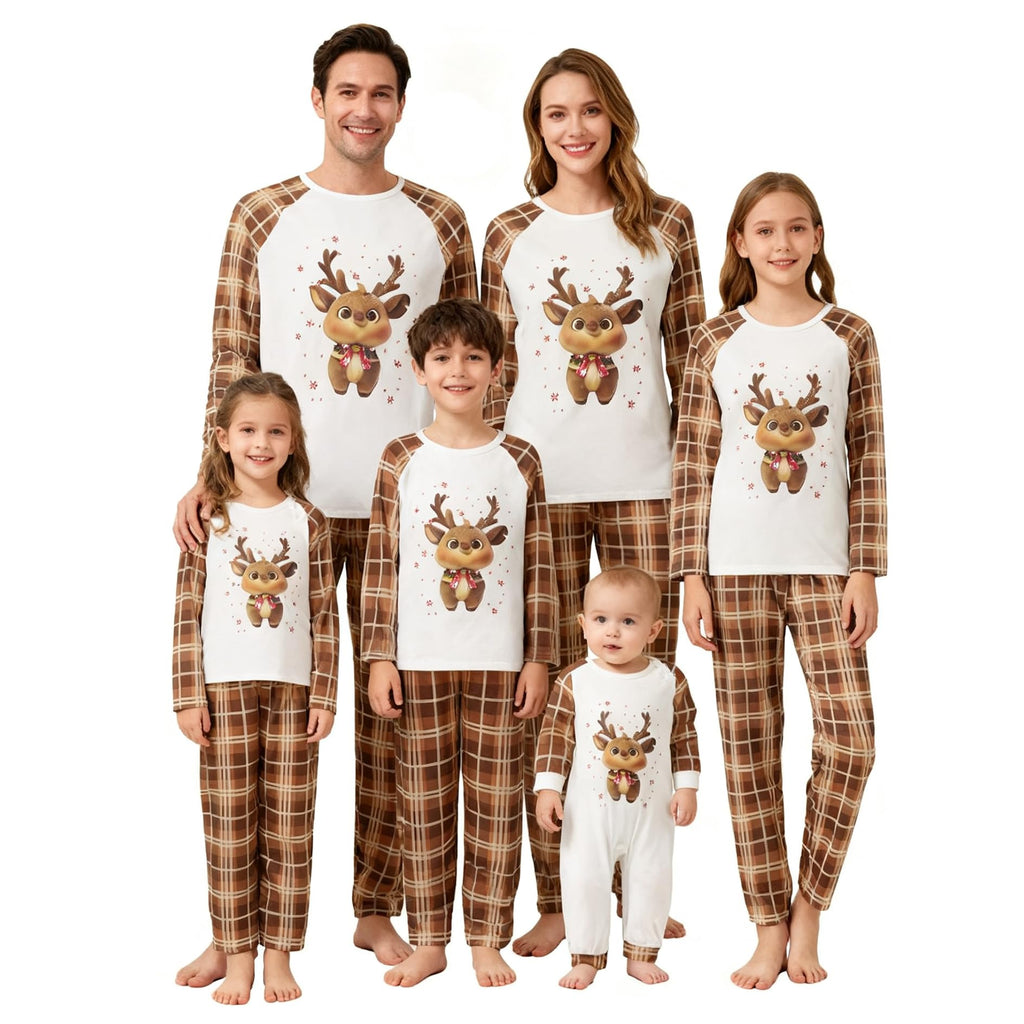 Awoscut Family Christmas Pajamas Matching Pajamas for Family, Xmas PJs Sets Holiday Sleepwear (on-2, Baby, 18 Months)
