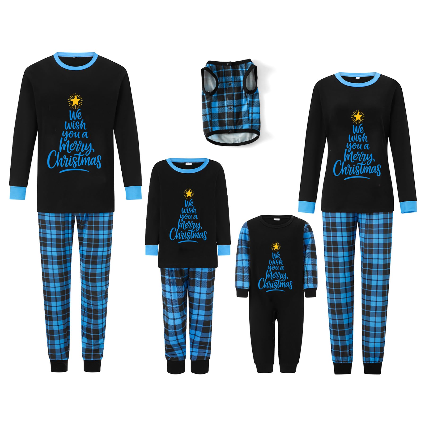 Awoscut Family Christmas Pajamas Matching Pajamas for Family, Xmas PJs Sets Holiday Sleepwear (on-25, Kids, 6 Years)