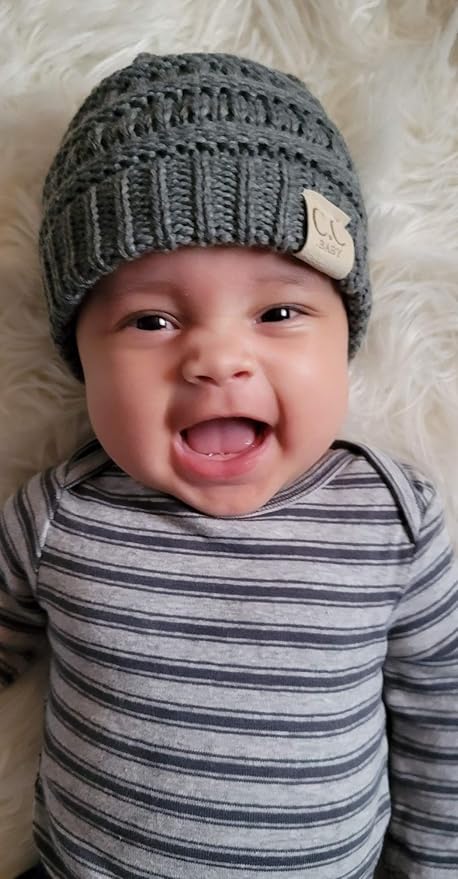 Funky Junque Baby Winter Hat – Cute Newborn Hats, Cozy Warm Infant Beanie, Soft Knit Stocking Stuffer for Babies 0–12 Months