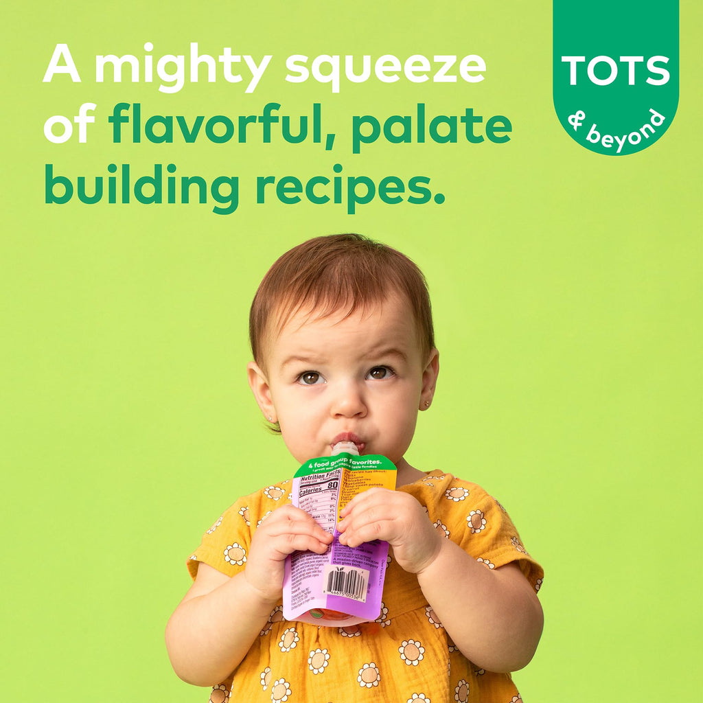 Plum Organics - +12 Months Organic Baby Food - Banana, Kiwi, Spinach, Greek Yogurt & Barley - Non-GMO - On-The-Go Pouches for Baby & Toddler Meals - Quality Tested Ingredients - 4 oz (Pack Of 12)