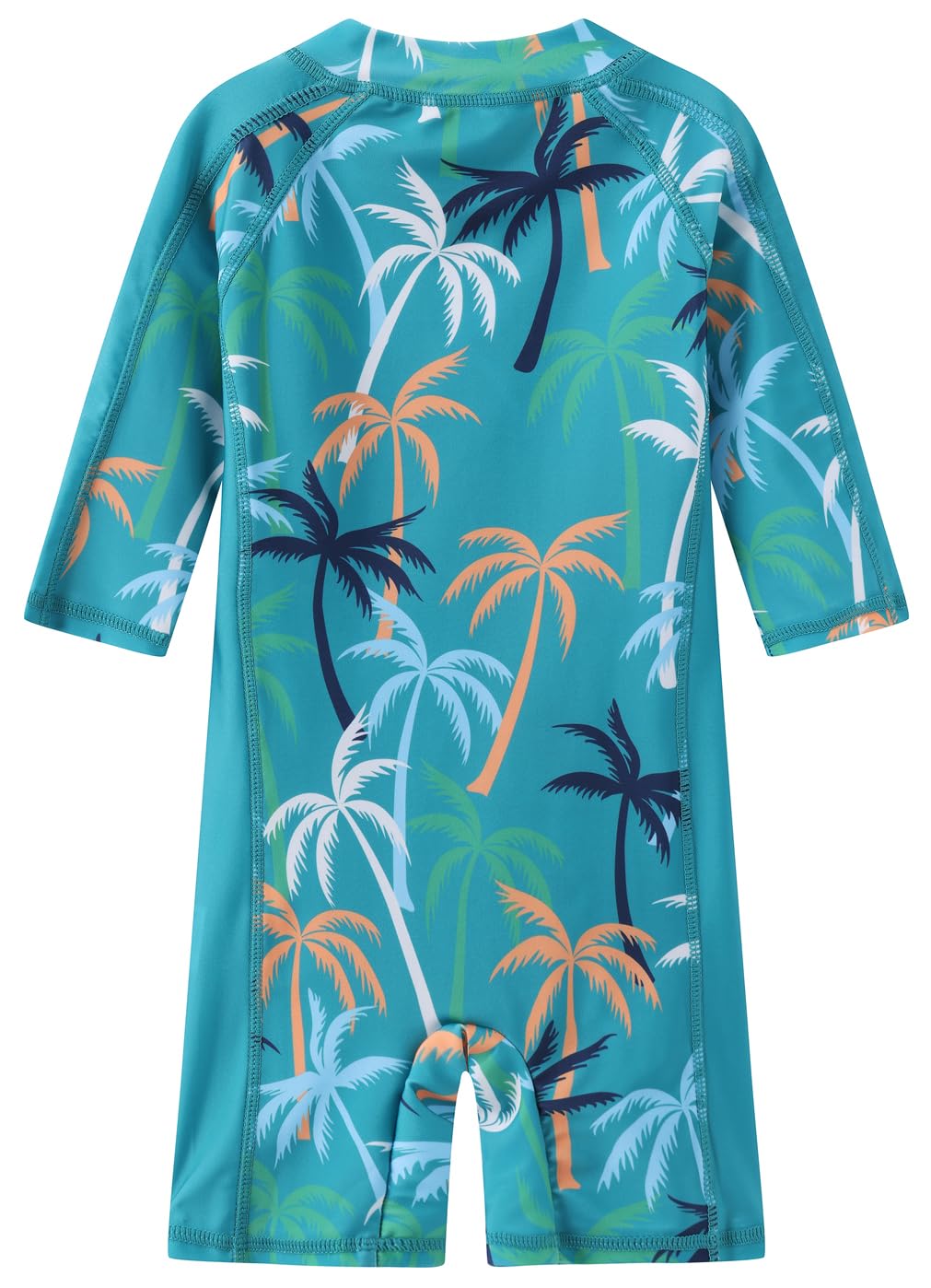 Baby/Toddler Boys Swimsuit Rashguard One Piece Zipper Bathing Suit with Sun Hat Infant Swimwear Sunsuit UPF 50+（Green Coconut Tree，9-12 Months）
