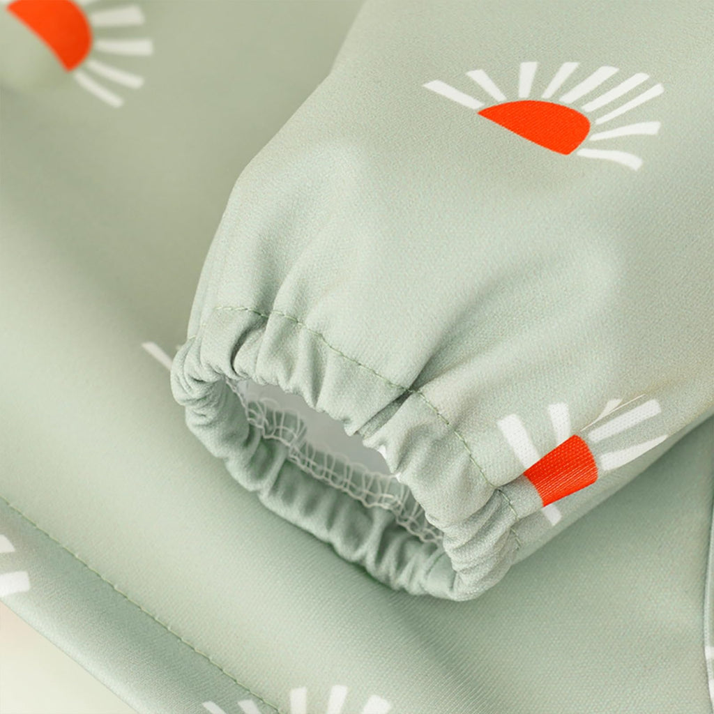 CoolaPeach 2Set Feeding Bibs Long Sleeve Baby Bib for Babies(Sunflower)