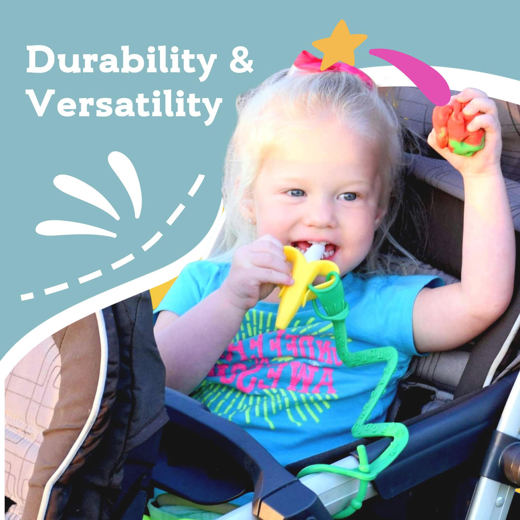 Brilli Baby Cup Catcher Patented Safety Tether Strap, Attach Sippy Cups, Bottles, Pacifiers & More to Stroller, High Chair, Car Seat, Made in USA, Food Grade, Dishwasher Safe, Lime/Lime