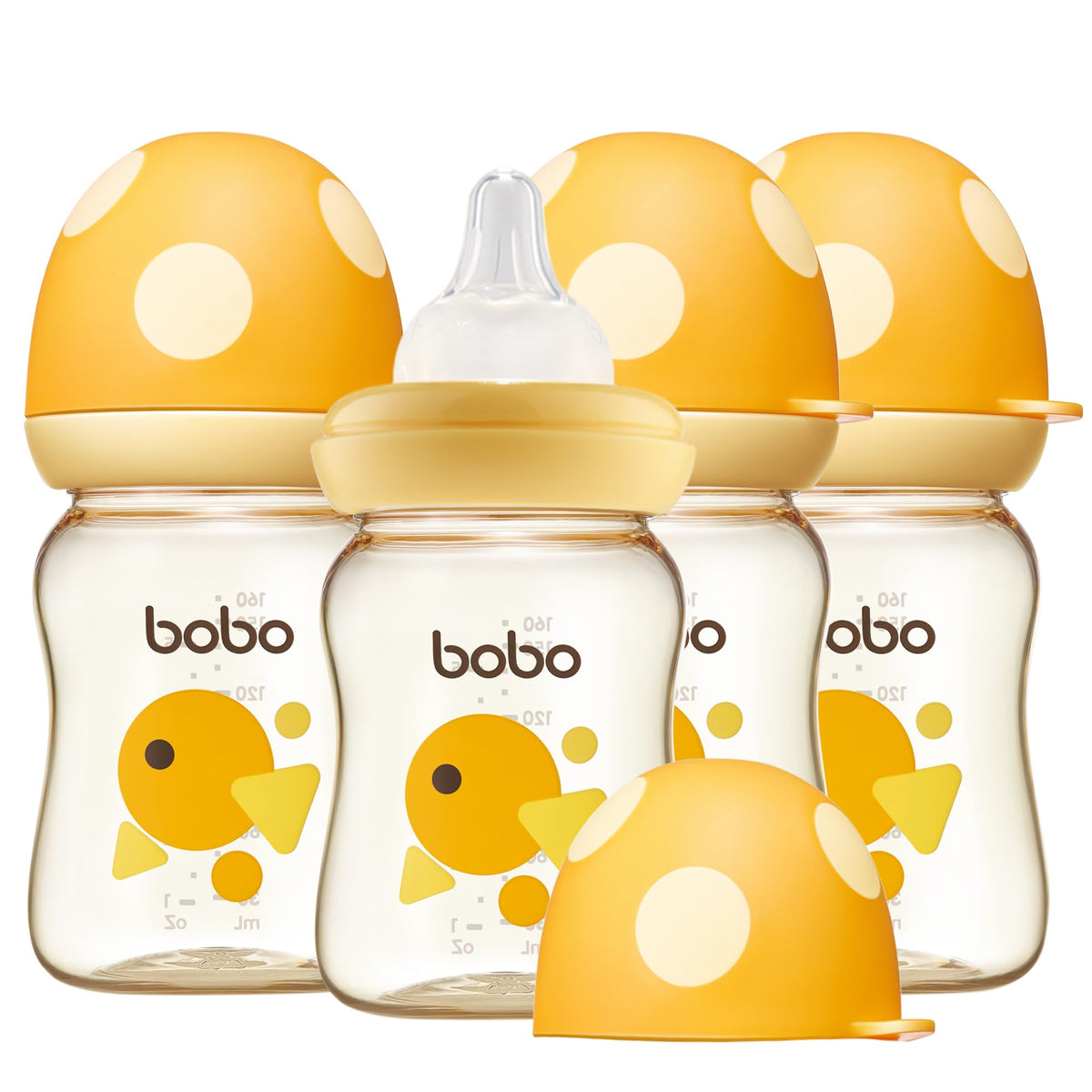 YOHKOH PPSU Baby Bottle Wide Neck, Newborn Anti-Colic Baby Bottle with Natural Response Nipple, Streamlined Body, Easy to Clean (8.8oz (Pack of 2), Red)