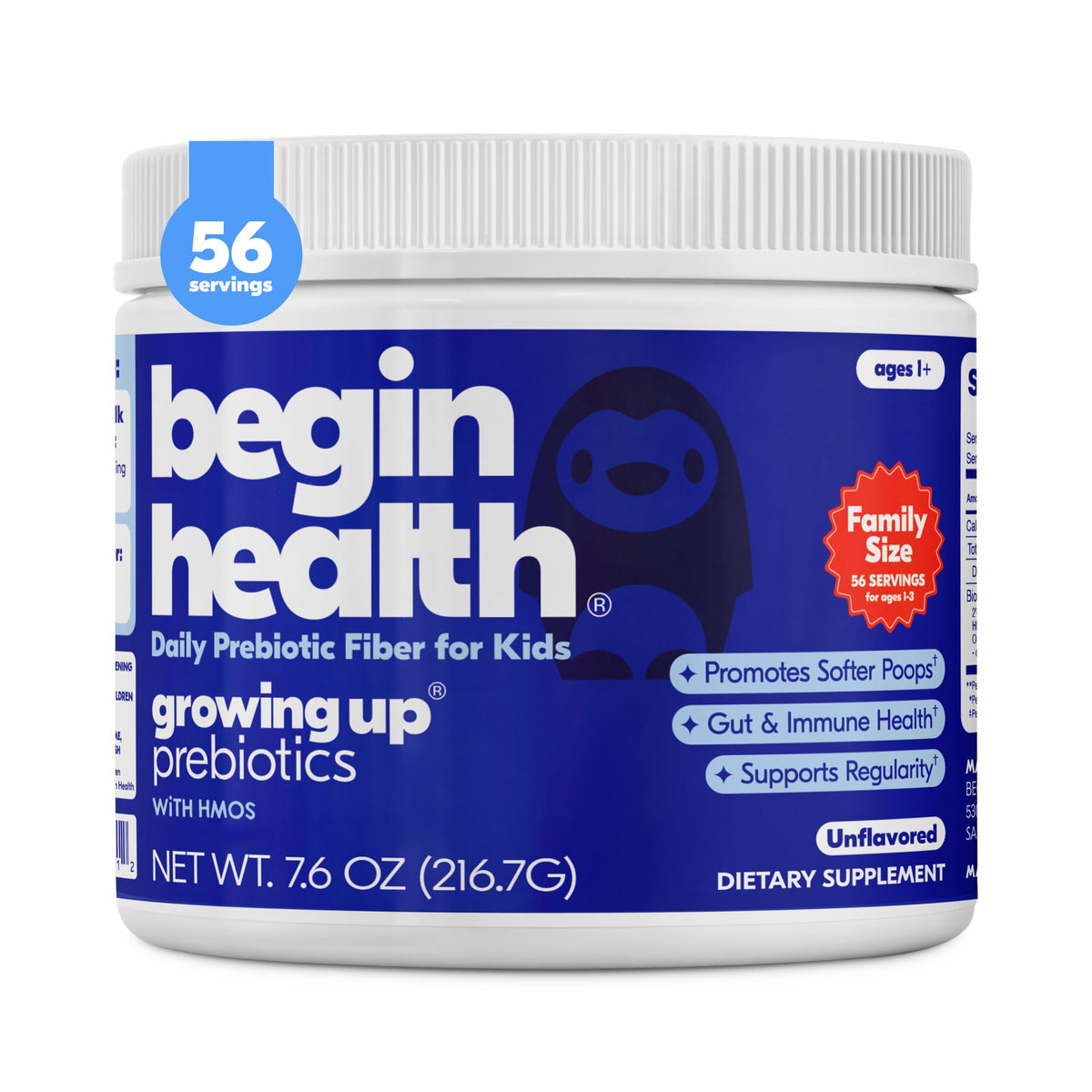 Begin Health | Beginbaby Prebiotics + Probiotic | Unflavored | 28 Packs
