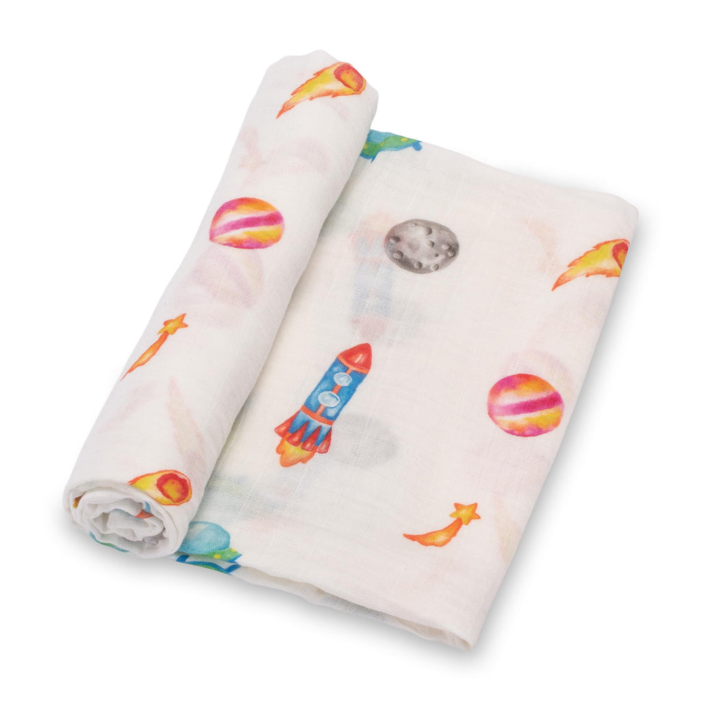 LollyBanks Muslin Swaddle Blankets, 100% Organic Cotton Swaddle Blanket