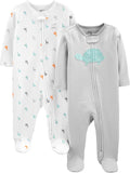 Simple Joys by Carter's Baby Neutral 2-Pack Cotton Footed Sleep and Play