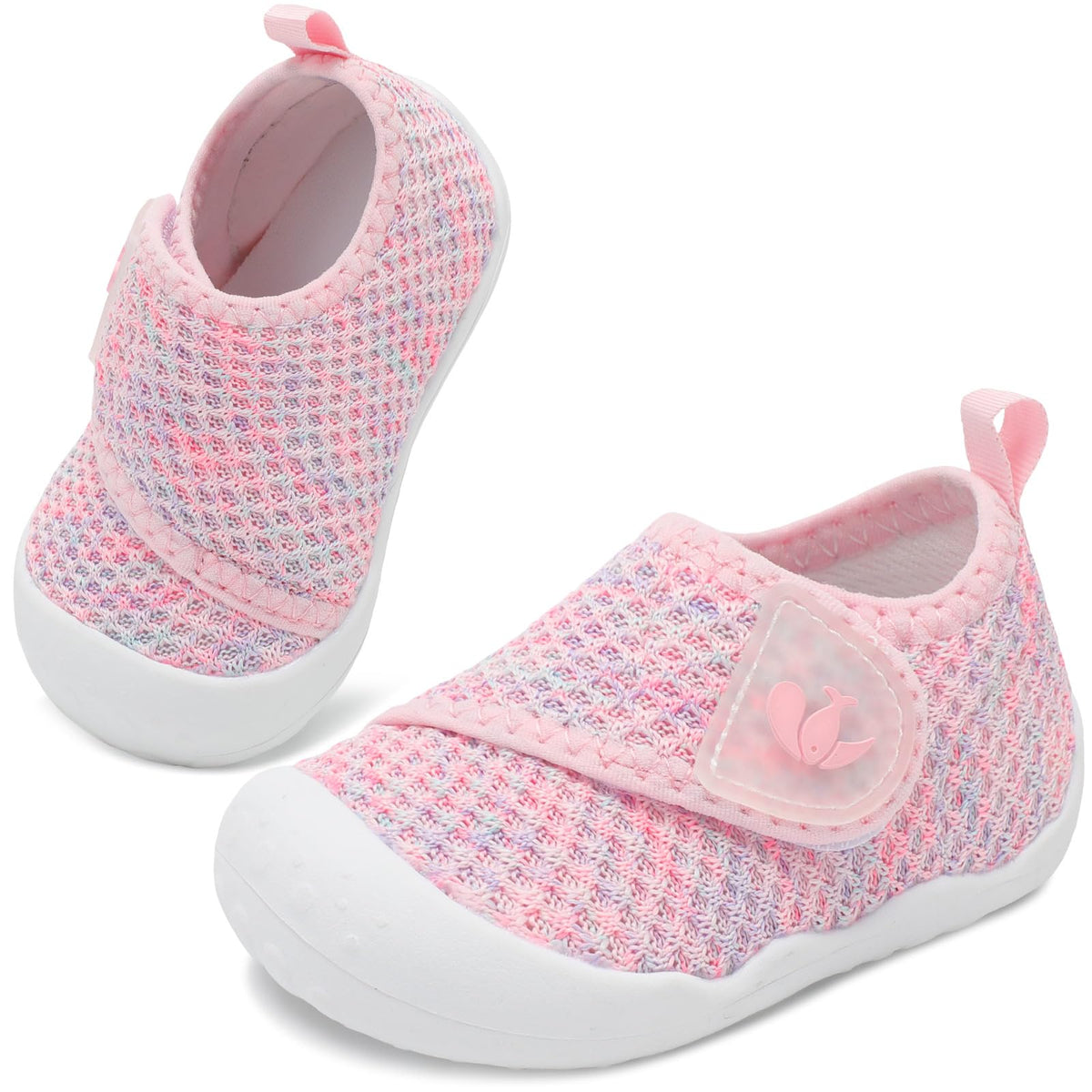FEETCITY Baby First Walking Shoes Girls Boys Wide Infant Shoes Baby Slip On Sneakers Lightweight Barefoot Crib Shoe