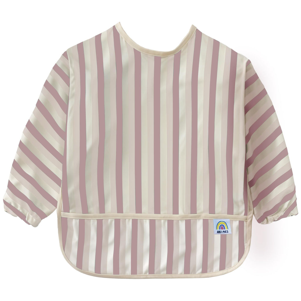 ARI MES Baby Bibs With Sleeves Waterproof Toddler Smock Bib Feeding