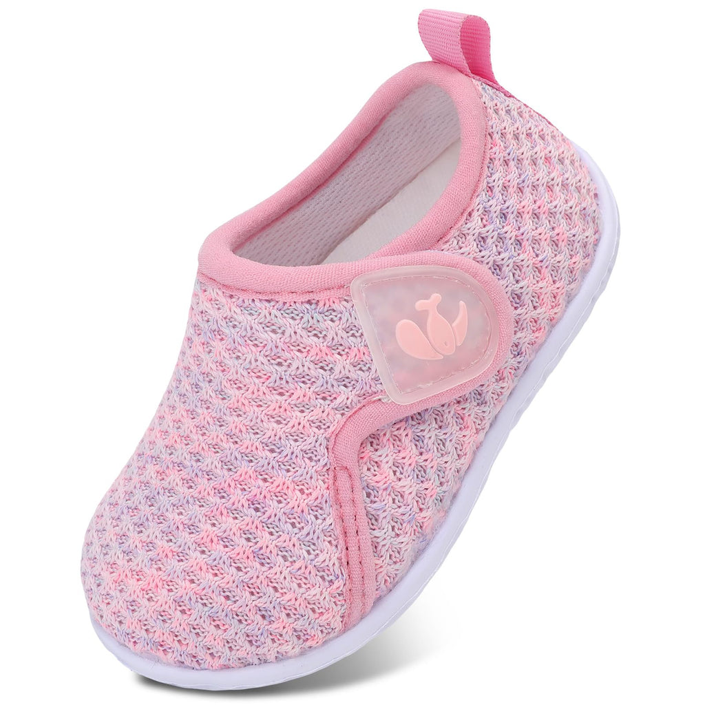 FEETCITY Toddler Shoes Baby Sneakers Boys Girls First Walking Shoes Newborn Crib Shoes Pink Purple
