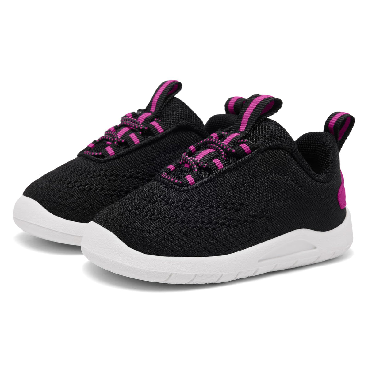 MORENDL Toddler Slip On Sneakers - Non-Slip Breathable Boys & Girls Running Shoes - Infant Tennis Shoes - White/Pink - Size 6