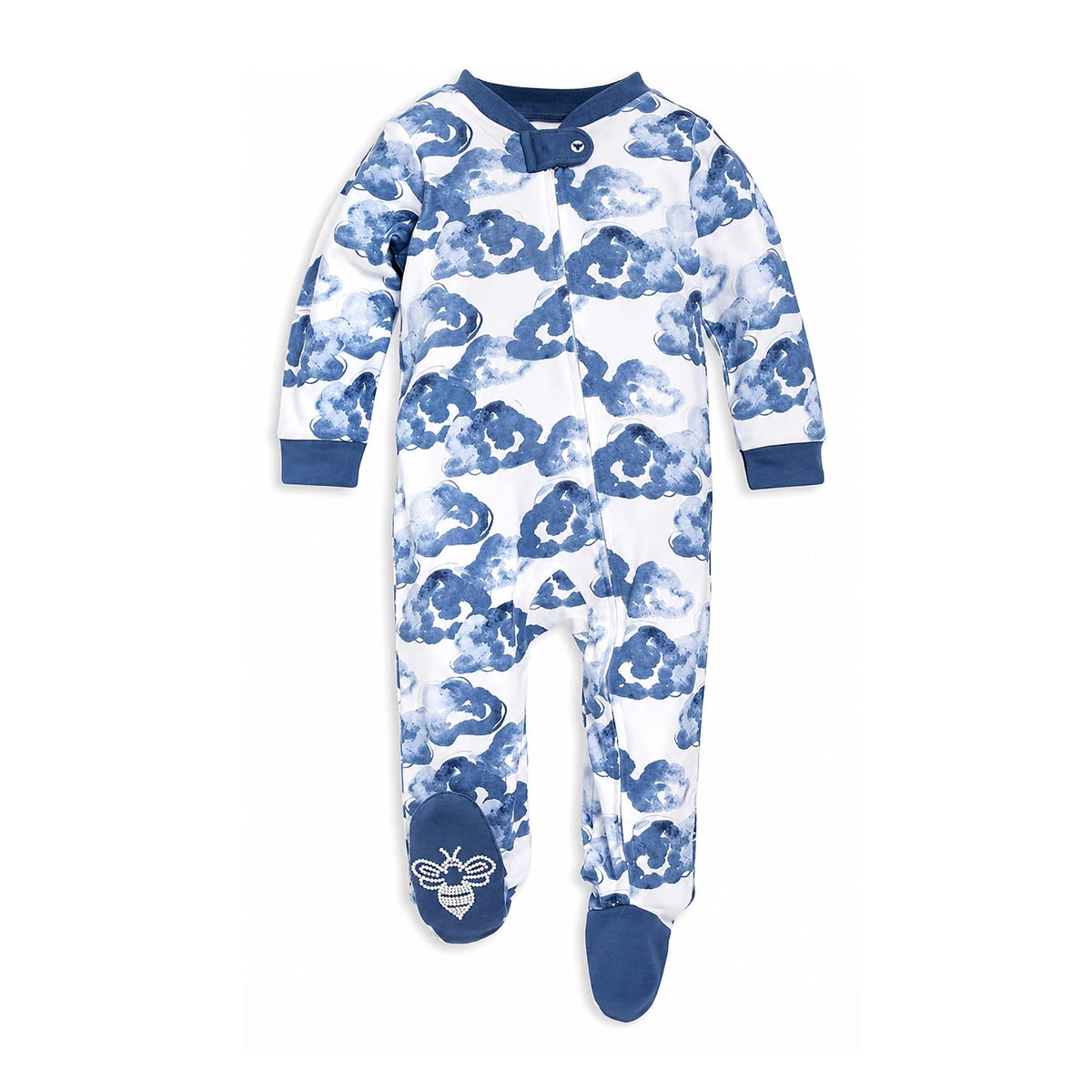 Burt's Bees Baby Boys' Organic Cotton, Sleep and Play Footed Pajamas