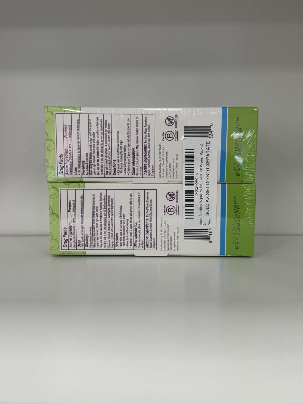 Boogie Wipes - Antibacterial Hand Wipes - 60 Count