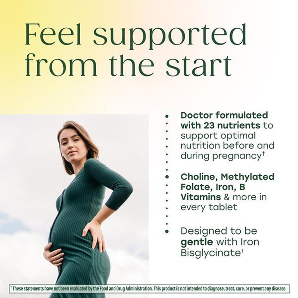 MegaFood Baby & Me 2 Prenatal Vitamins, Doctor Formulated, 120 Mini Tablets