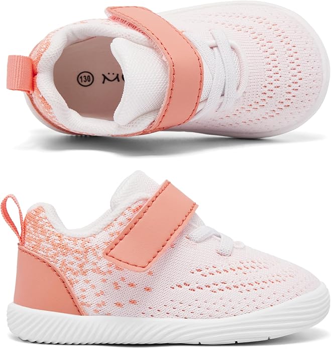 MORENDL Toddler Sneakers Baby Boys & Girls Barefoot Shoes Lightweight Breathable Walking Running Tennis Athletic Sport Shoes
