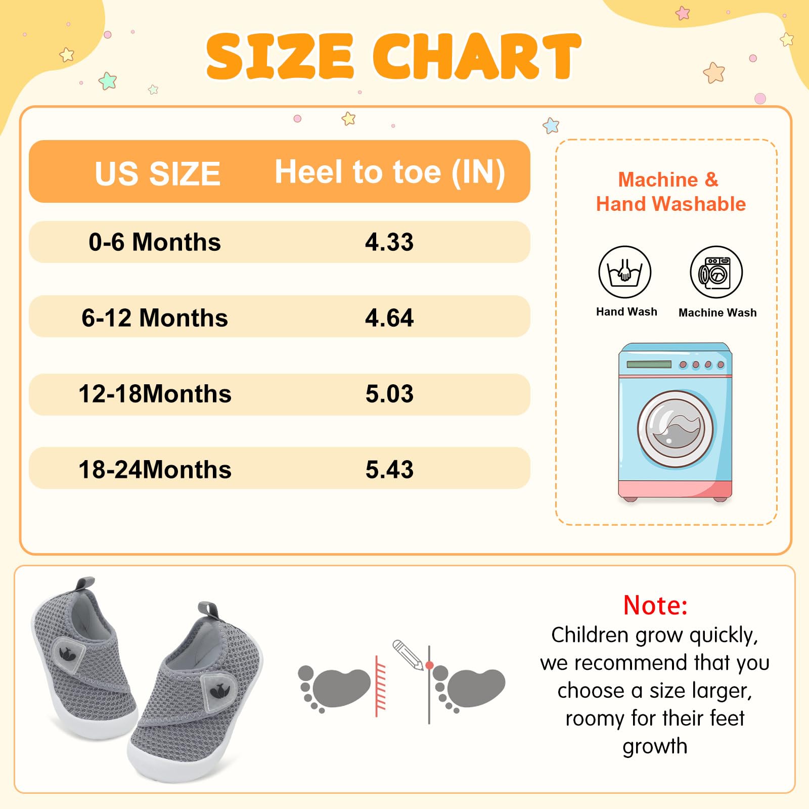 FEETCITY Baby Shoes Boys Girls Baby First Walking Shoes Wide Newborn Crib Shoe Slip On Infant Sneakers Dark Grey