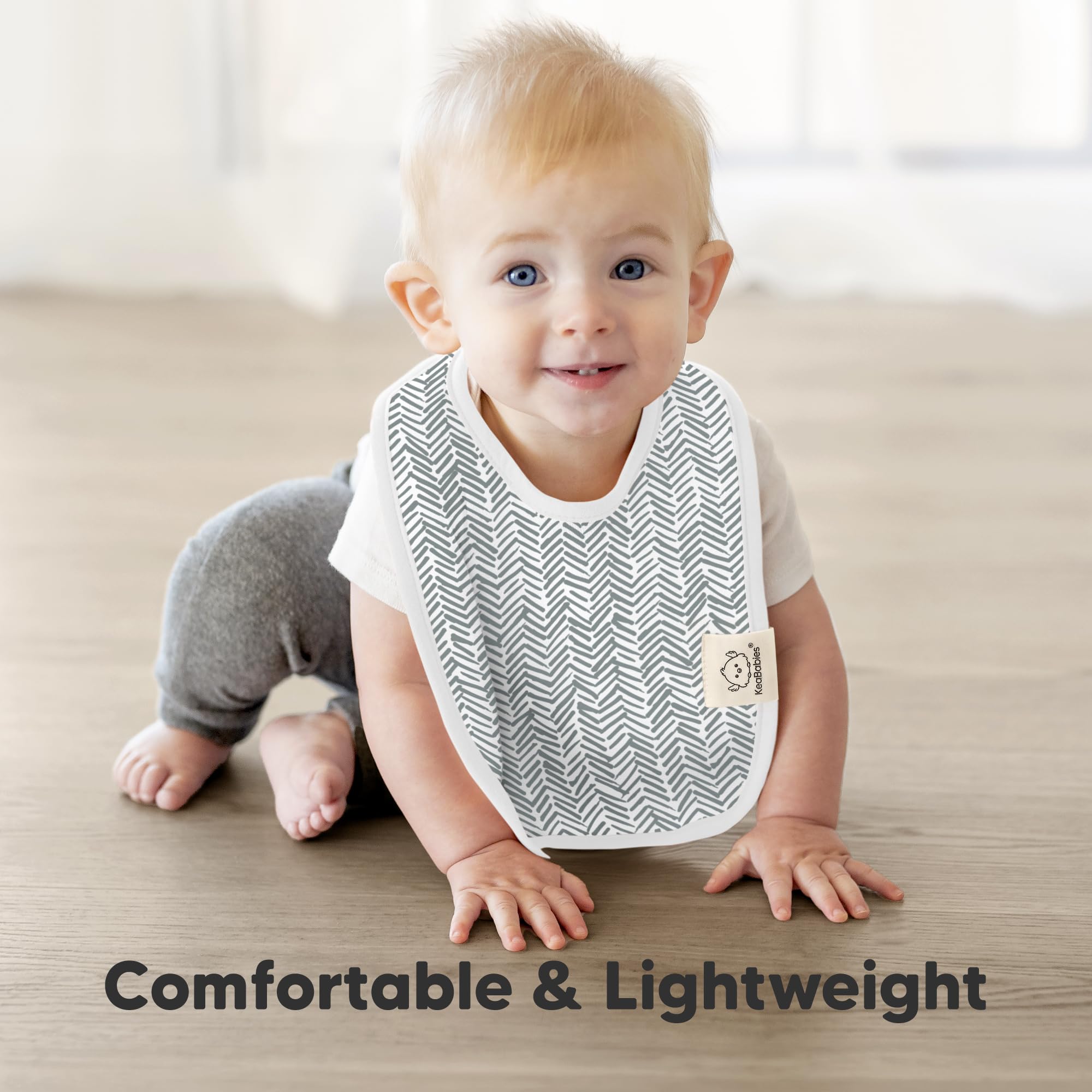 KeaBabies 8-Pack Organic Baby Bibs for Boys, Girls Drool Bibs (Nordic)