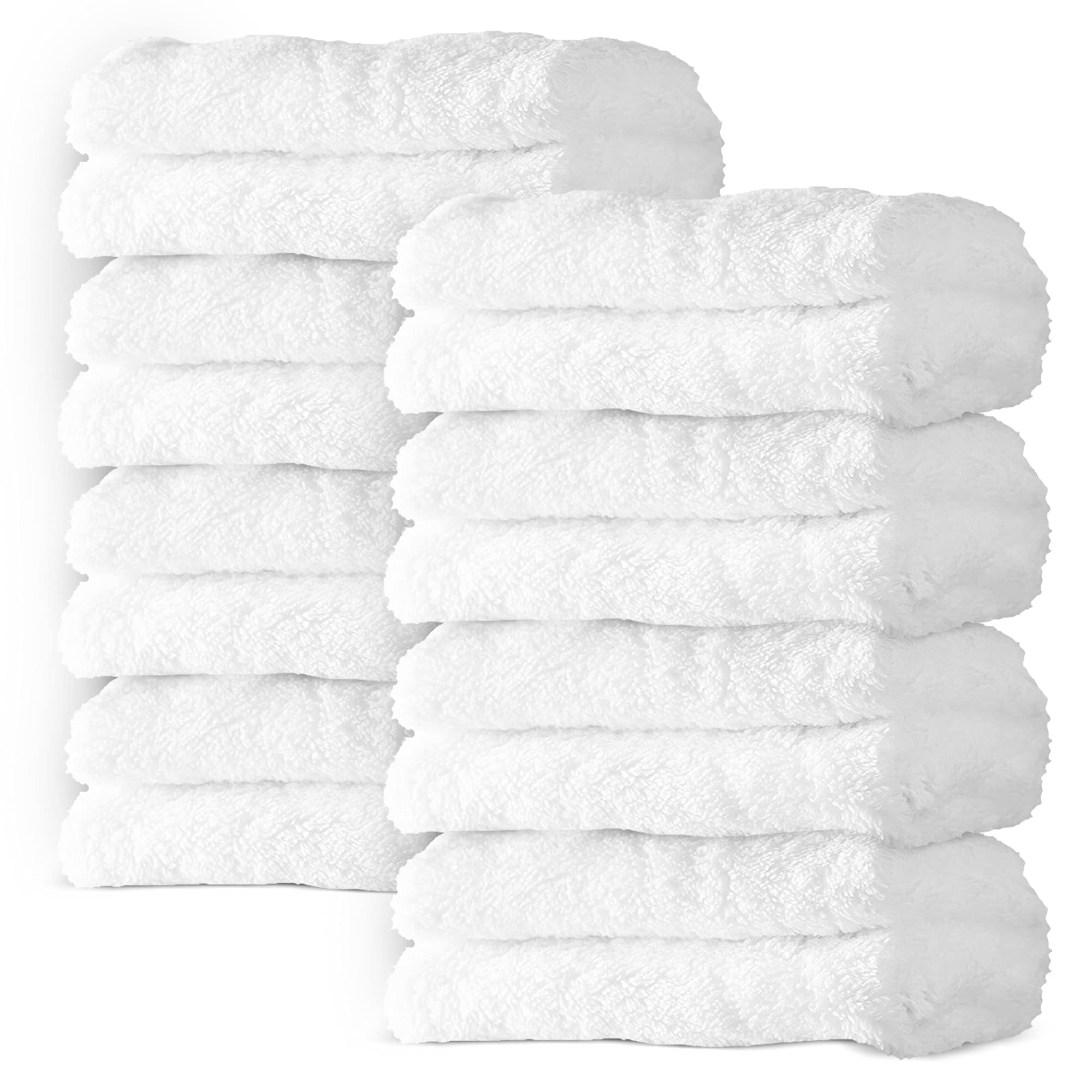 Spotted Play 8 Pack Large Burp Cloths for Baby - 20" by 10" Ultra Absorbent Burping Cloth, Baby Washcloths, Newborn Towel - Milk Spit Up Rags - Burpy for Unisex, Boy, Girl - Burp Cloths Set(White)