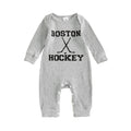 Fernvia Newborn Baby Boy Clothes Letters Print Bodysuit 3 6 9 12 18 Months Long Sleeve Jumpsuit with Hat 2PCS Outfits Set (E Dark Grey, 0-3 Months)