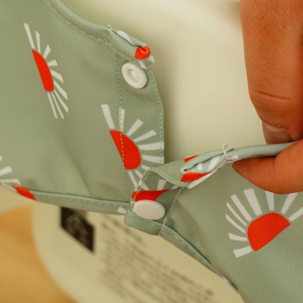 CoolaPeach 2Set Feeding Bibs Long Sleeve Baby Bib for Babies(Sunflower)