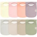 KeaBabies 8-Pack Bibs for Baby Girls, Boys, Pullover Baby Bibs (Embrace)