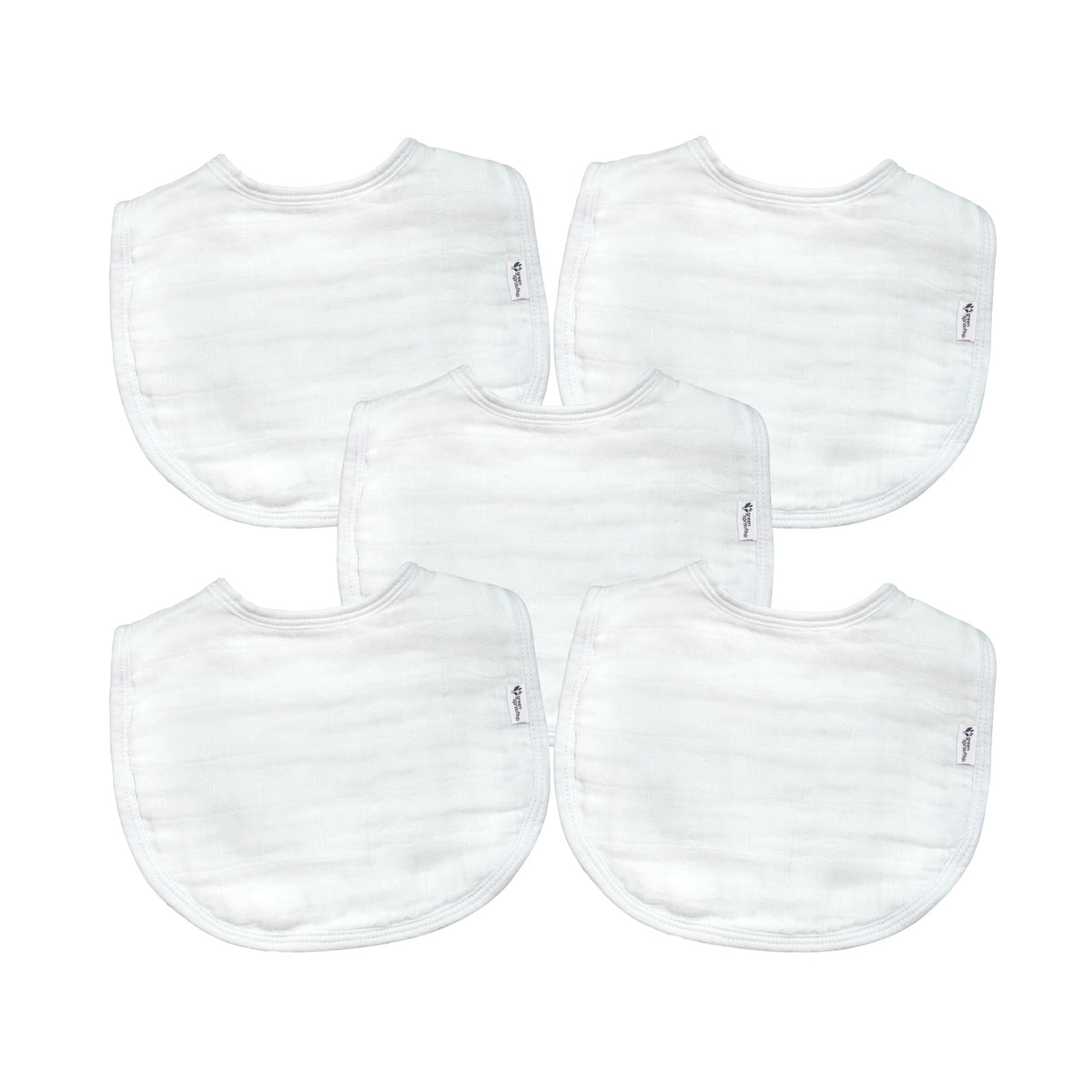 Green Sprouts Absorbent Organic Cotton Muslin Bibs, 5-Pack - Rose