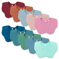DOSMINE Organic Cotton Muslin Baby Bibs 10 Pack Absorbent Adjustable