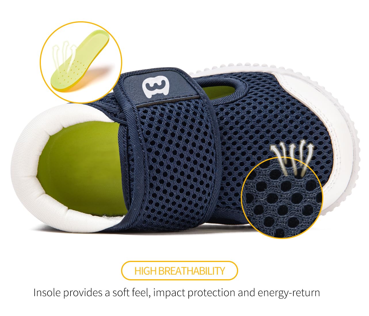 BMCiTYBM Baby Walking Shoes First Infant Sneakers Navy Size 18-24 Months