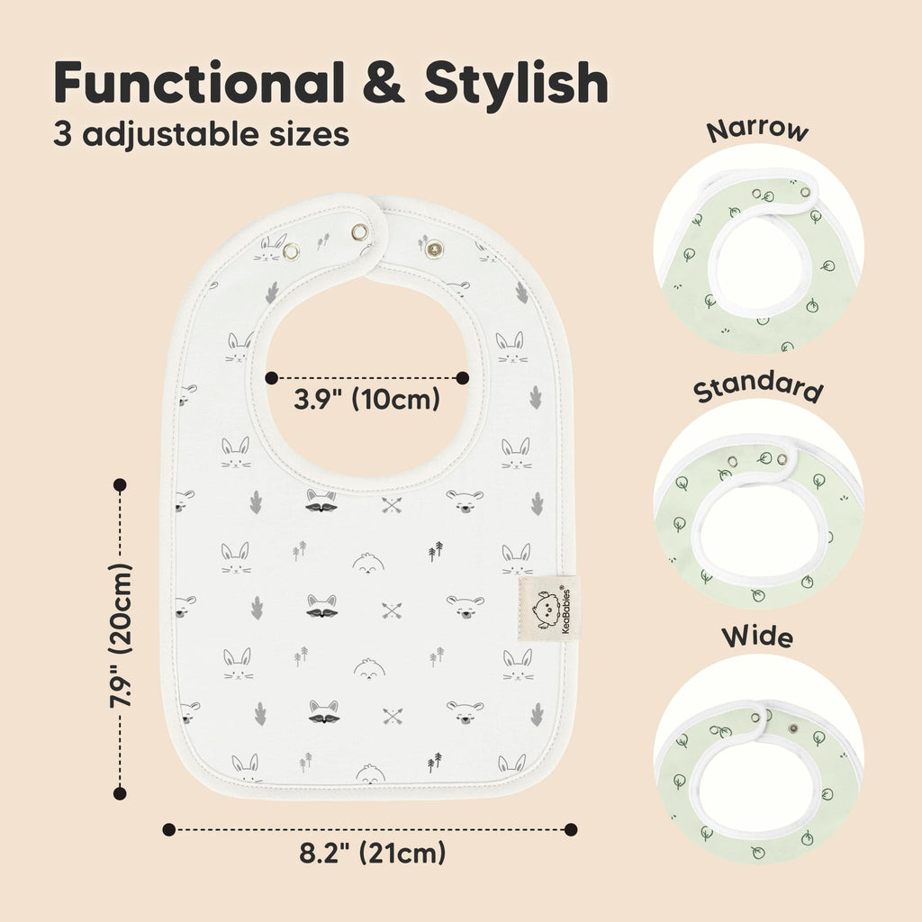 KeaBabies 8-Pack Organic Baby Bibs for Boys, Girls Drool Bibs (Nordic)